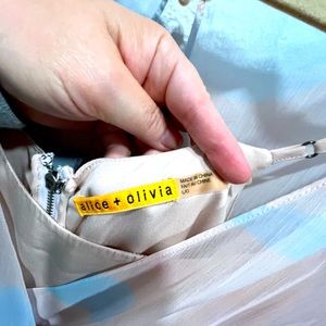 Light blue and tan dress